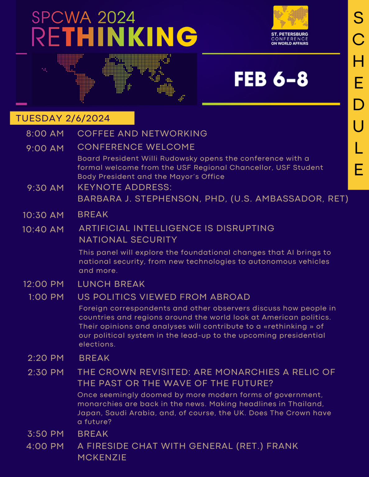 2024 Schedule The St. Petersburg Conference on World Affairs